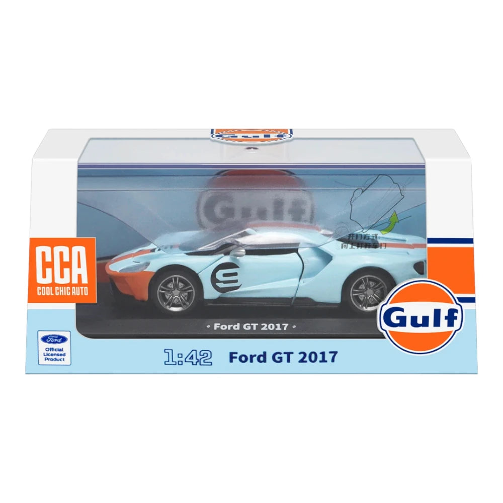 Embalagem Ford GT 2017 Coleção GULF em Escala 1:42