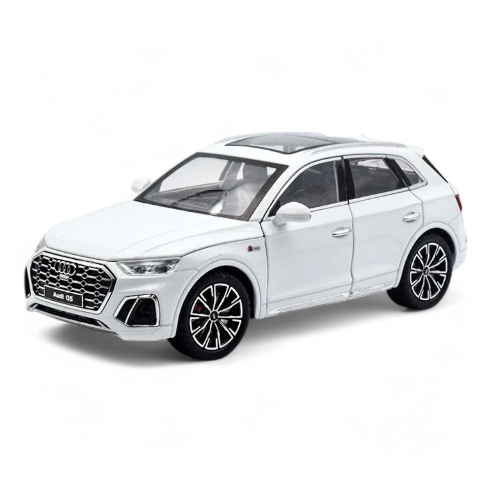 Carro em Miniatura Audi Q5 1:24 em Metal com Luzes Branco - MiniRare