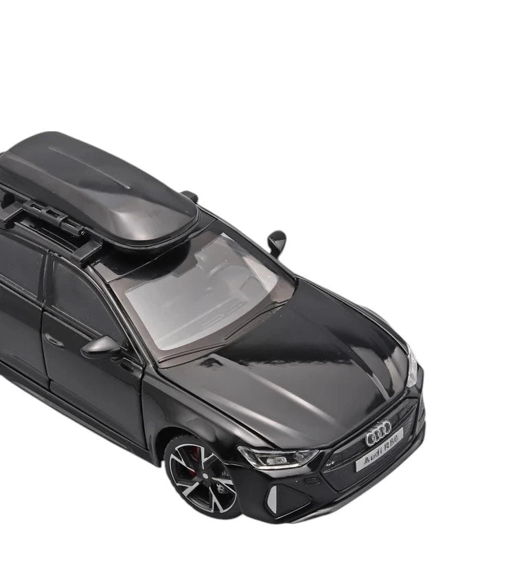 Carro em Miniatura Audi RS6 Avant 1:32 em Metal com Luzes e Som preto3 - MiniRare