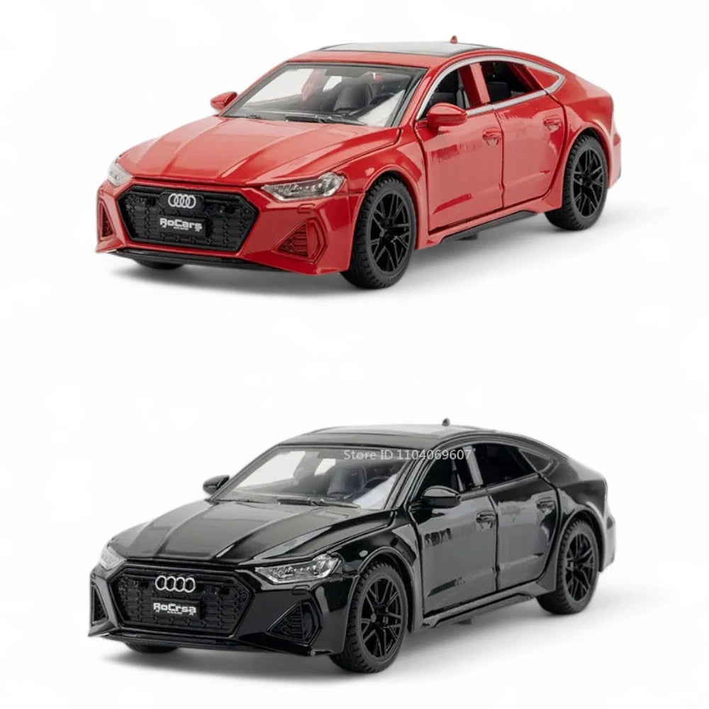 Carro em Miniatura Audi RS7 Sportback 1:32 em Metal com Luzes e Som Detaalhes VP - MiniRare