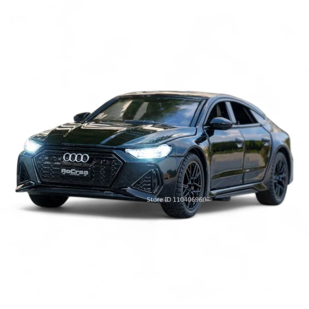 Carro em Miniatura Audi RS7 Sportback 1:32 em Metal com Luzes e Som farol P - MiniRare