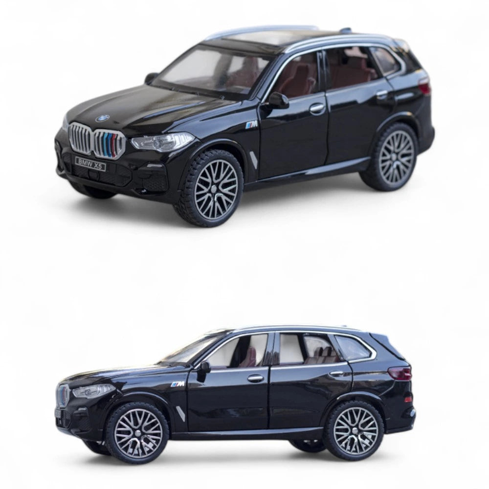 Carro em Miniatura BMW X5 1:32 em Metal com Luzes e Som Preto D - MiniRare