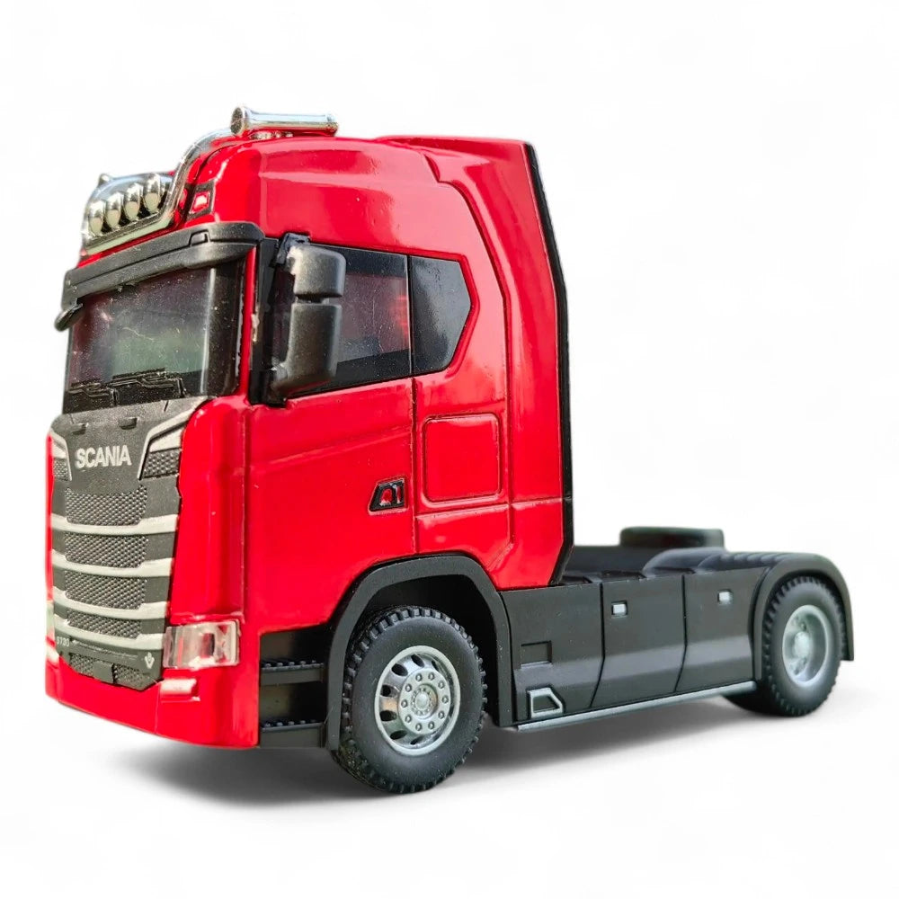 Carro em Miniatura Caminhão Scania 1:50 em Metal vermelho - MiniRare