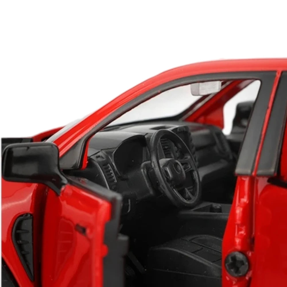 Carro em Miniatura Dodge RAM MAMMOTH 1000 TRX 1:32 em Metal com Luzes e Som Vermelho interna - MiniRare