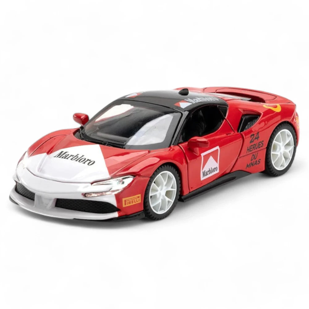 Carro em Miniatura Ferrari SF90 Marlboro 1:32 em Metal - MiniRare