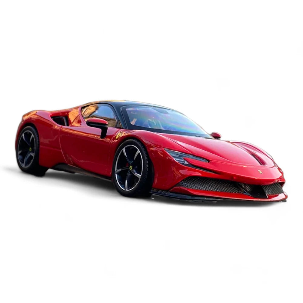 Carro em Miniatura Ferrari SF90 STRADALE Vermelho 1:24 em Metal