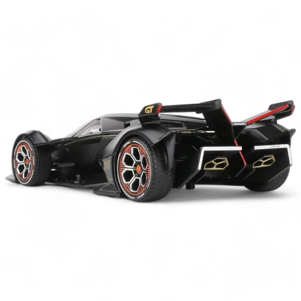 Carro em Miniatura Lamborghini Lambo V12 Vision Gran Turismo 1:24 em Metal com Luzes e Som preto1 - MiniRare