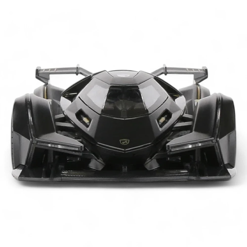 Carro em Miniatura Lamborghini Lambo V12 Vision Gran Turismo 1:24 em Metal com Luzes e Som preto3 - MiniRare