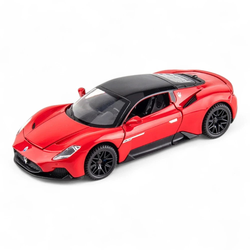Carro em Miniatura Maserati MC20 1:32 em Metal com Luzes e Som Vermelho - MiniRare