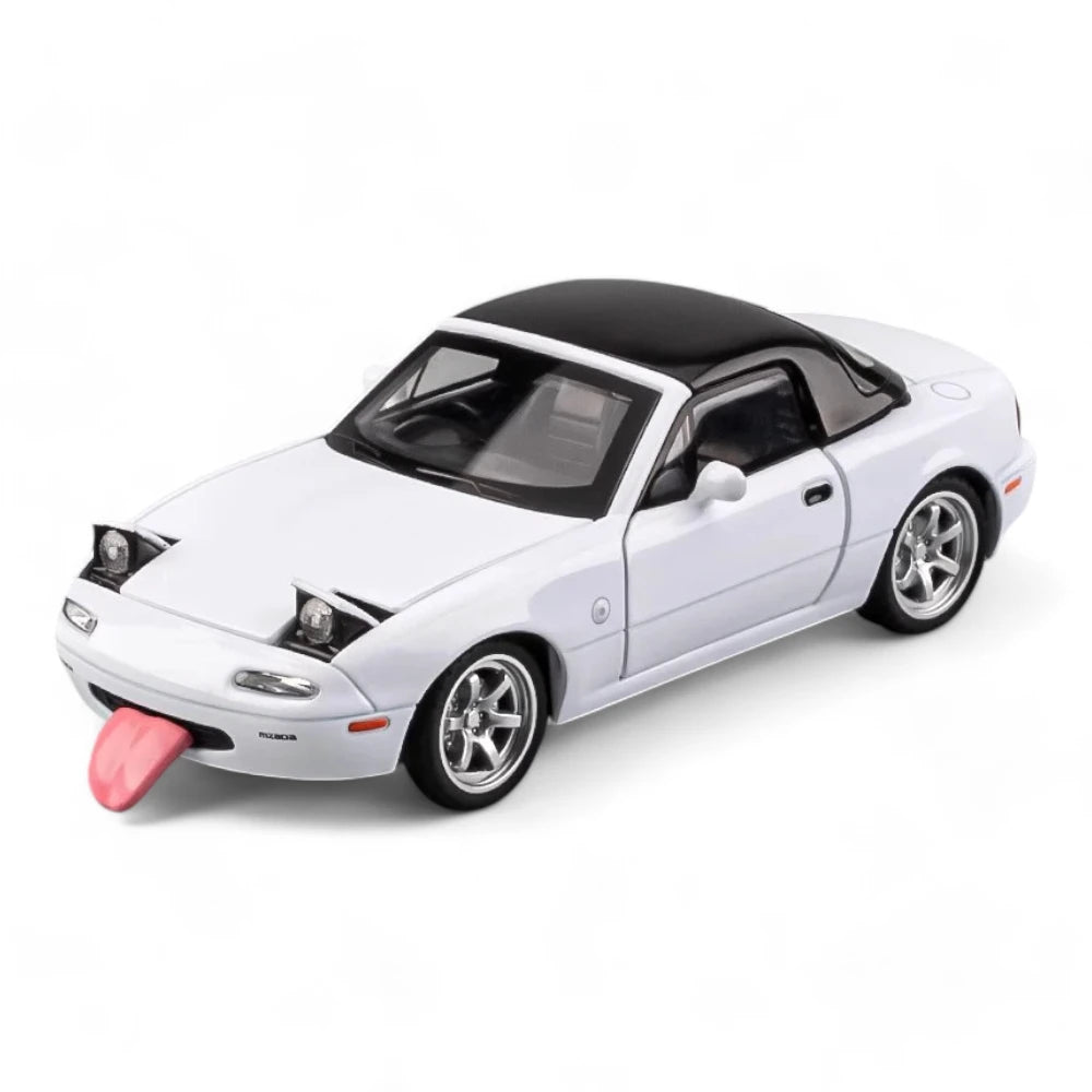  Carro em Miniatura Mazda MX-5 Miata 1:32 em Metal com Luzes e Som Branco - MiniRare