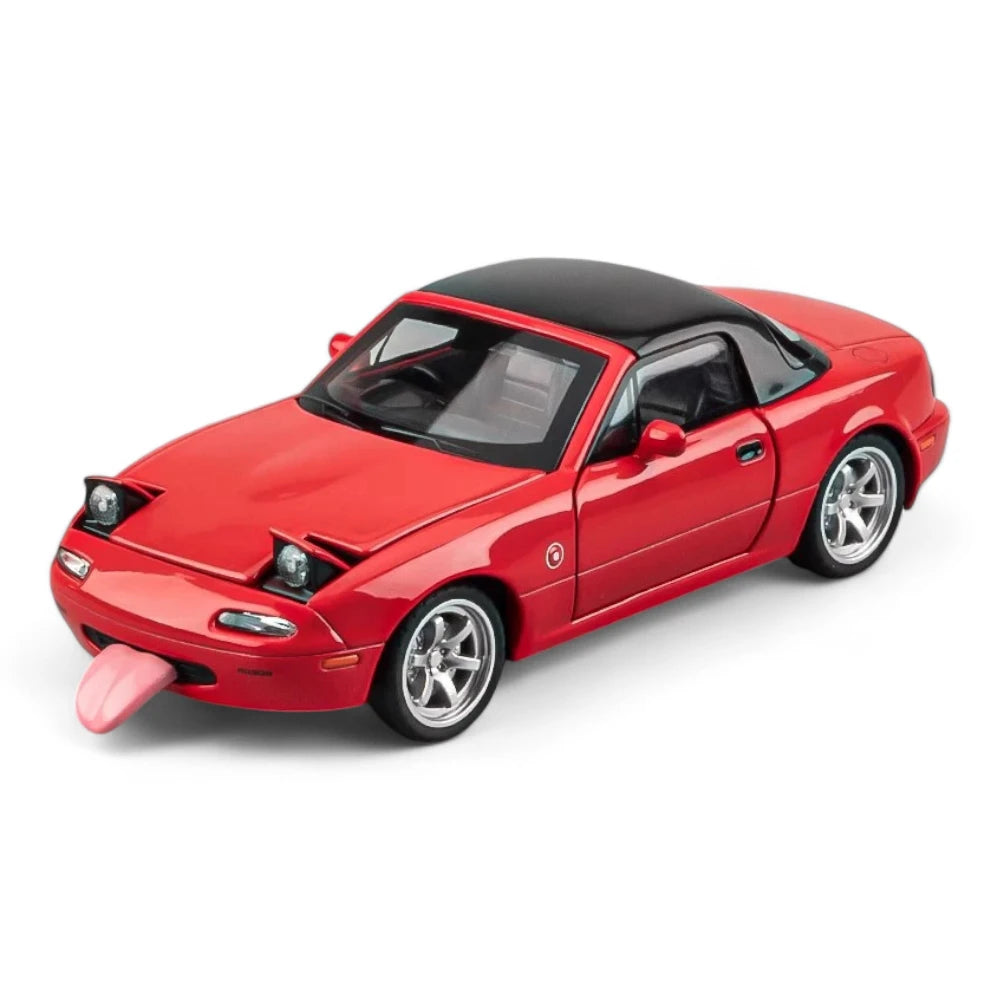  Carro em Miniatura Mazda MX-5 Miata 1:32 em Metal com Luzes e Som Vermelho - MiniRare