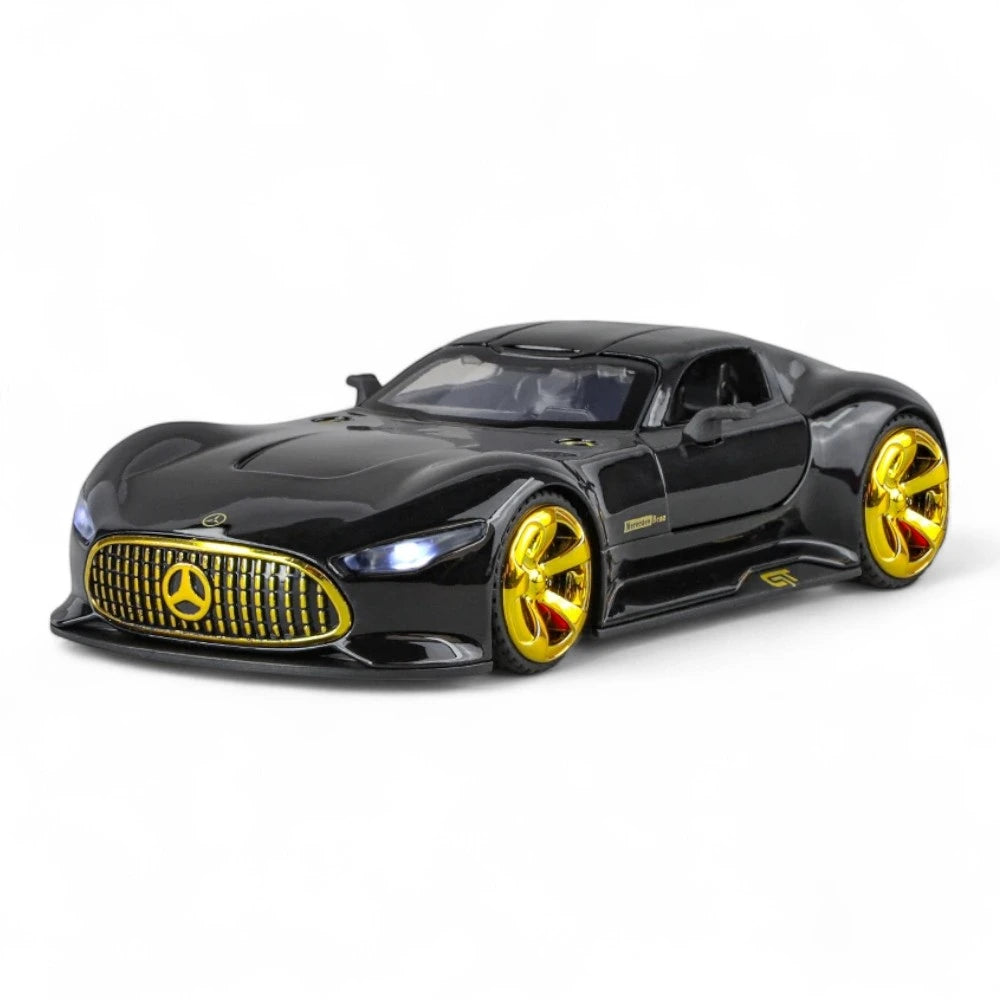 Carro em Miniatura Mercedes-Benz AMG Vision Gran Turismo 1:32 em Metal com Luzes e Som preto - MiniRare