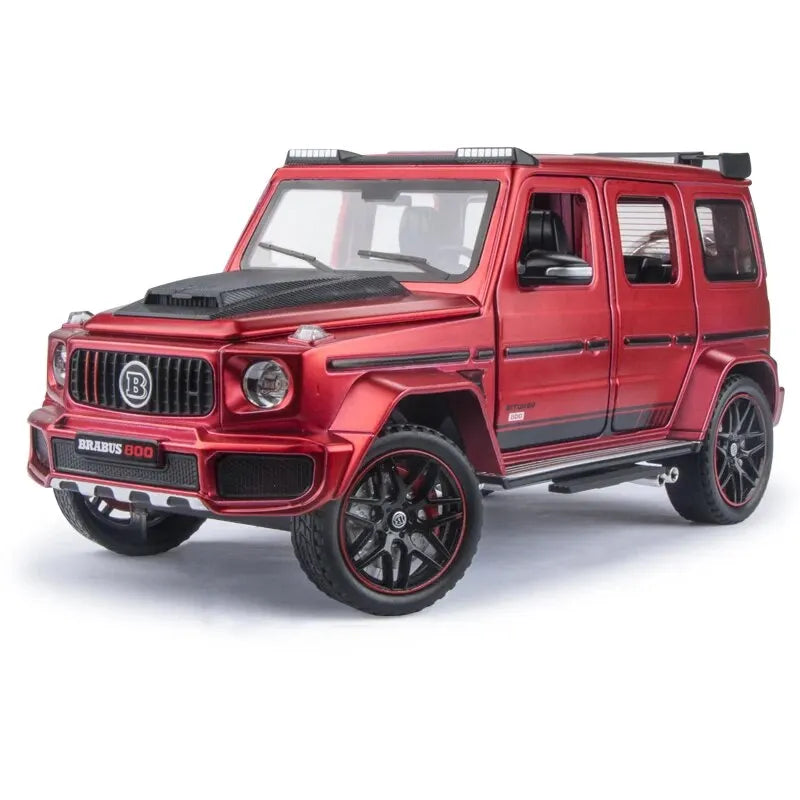 Carro em Miniatura Mercedes-Benz G63 AMG Brabus G700 1:32 em Metal com Luzes e Som vermelho - MiniRare