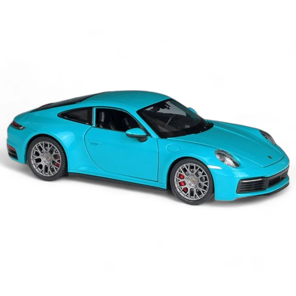 Carro em Miniatura Porsche 911 Carrera 4s 1:24 em Metal Azul1 - MiniRare