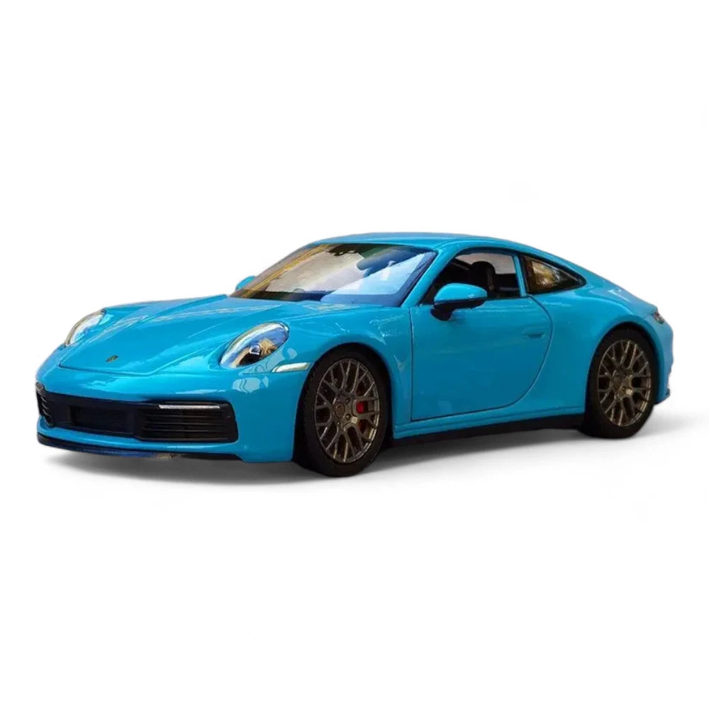 Carro em Miniatura Porsche 911 Carrera 4s 1:24 em Metal Azul - MiniRare