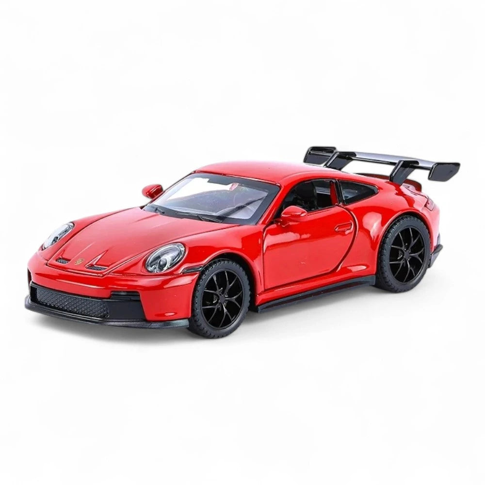 Carro em Miniatura Porsche 911 GT3 RS 1:32 em Metal com Luzes e Som Vermelho - MiniRare