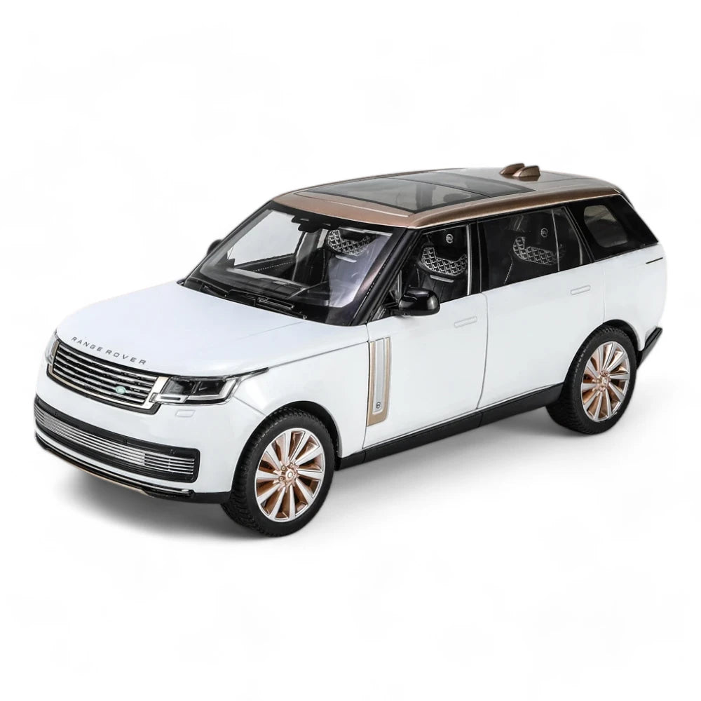 Carro em Miniatura Ranger Rover SV2022 1:18 em Metal com Luzes e Som Branco - MiniRare 
