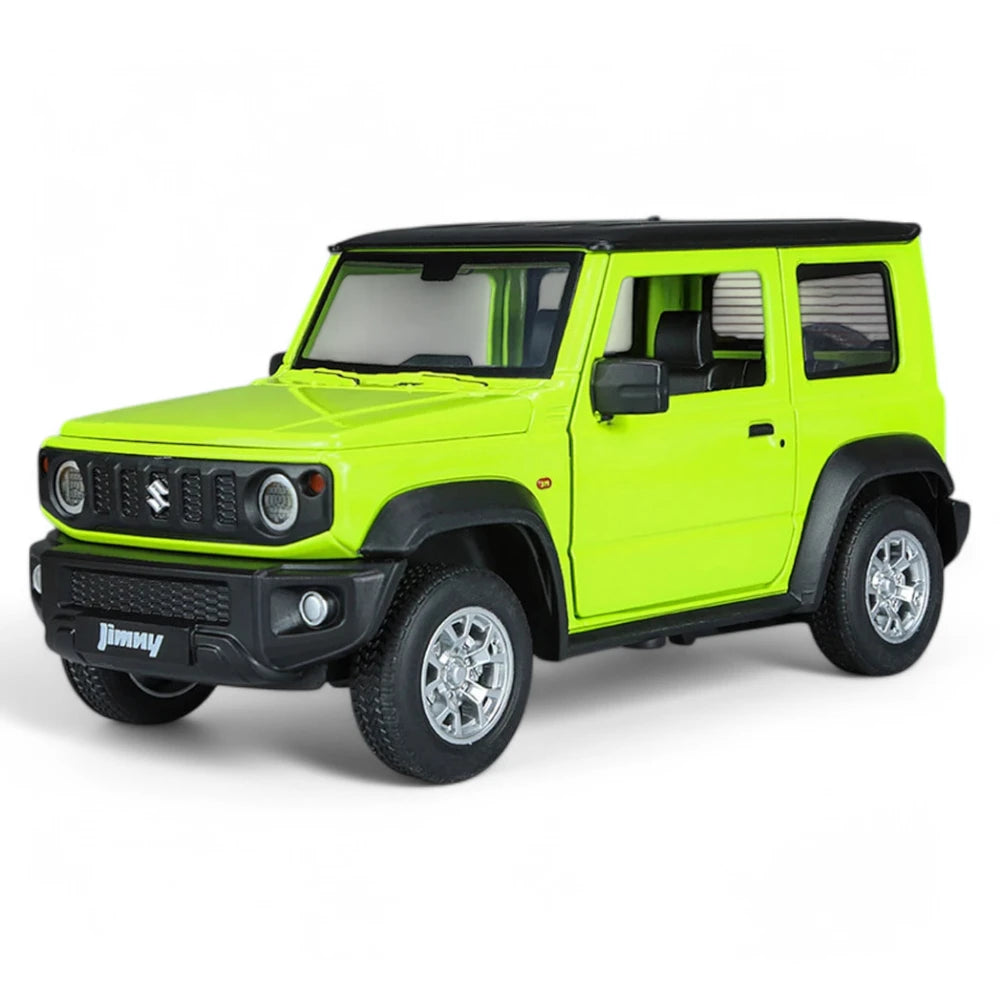 Carro em Miniatura Suzuki Jimny Verde 1:24 em Metal com Luzes e Som - MiniRare