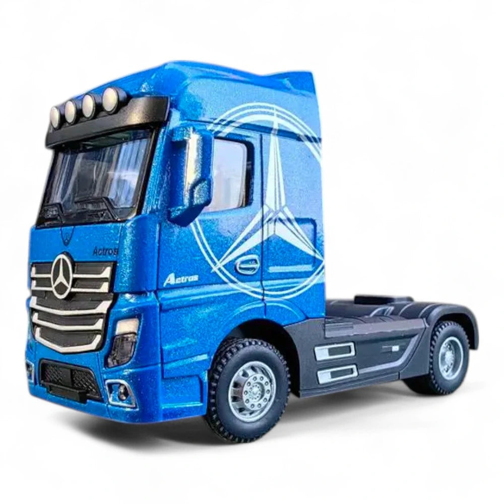 Carro em miniatura Caminhão Mercedes-Benz 1:50 em Metal Azul - MiniRare