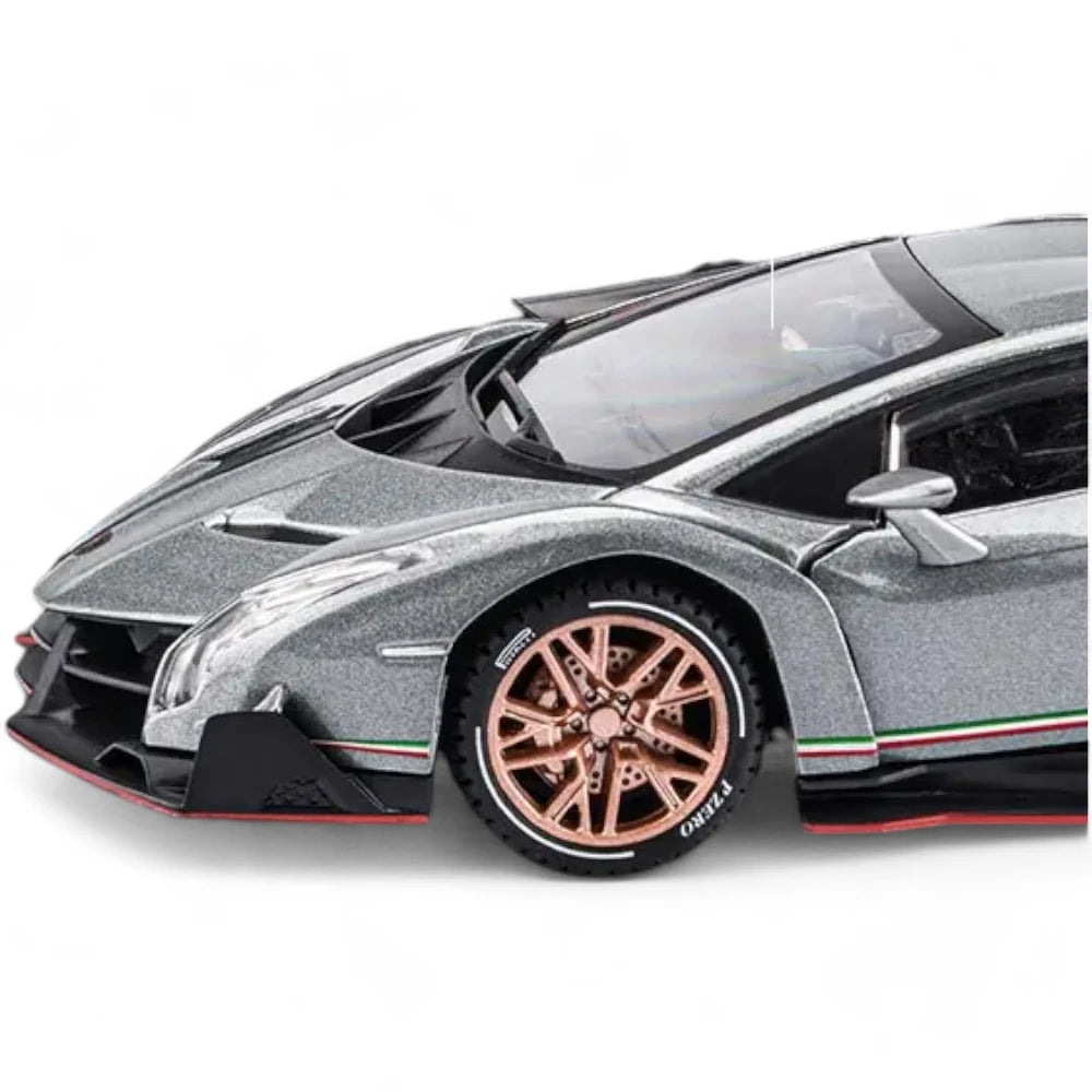 Carro em miniatura Lamborghini Veneno 1:24 em Metal com Luzes e Som 1 - MiniRare