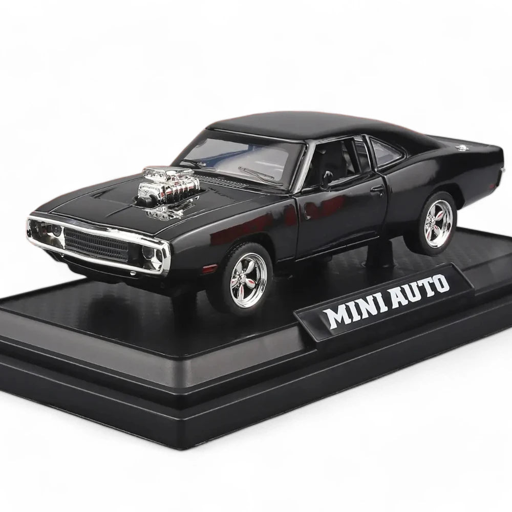 Miniatura CarroDodge Charger 1970 1:32 em Metal com Base de Exposição - MiniRare