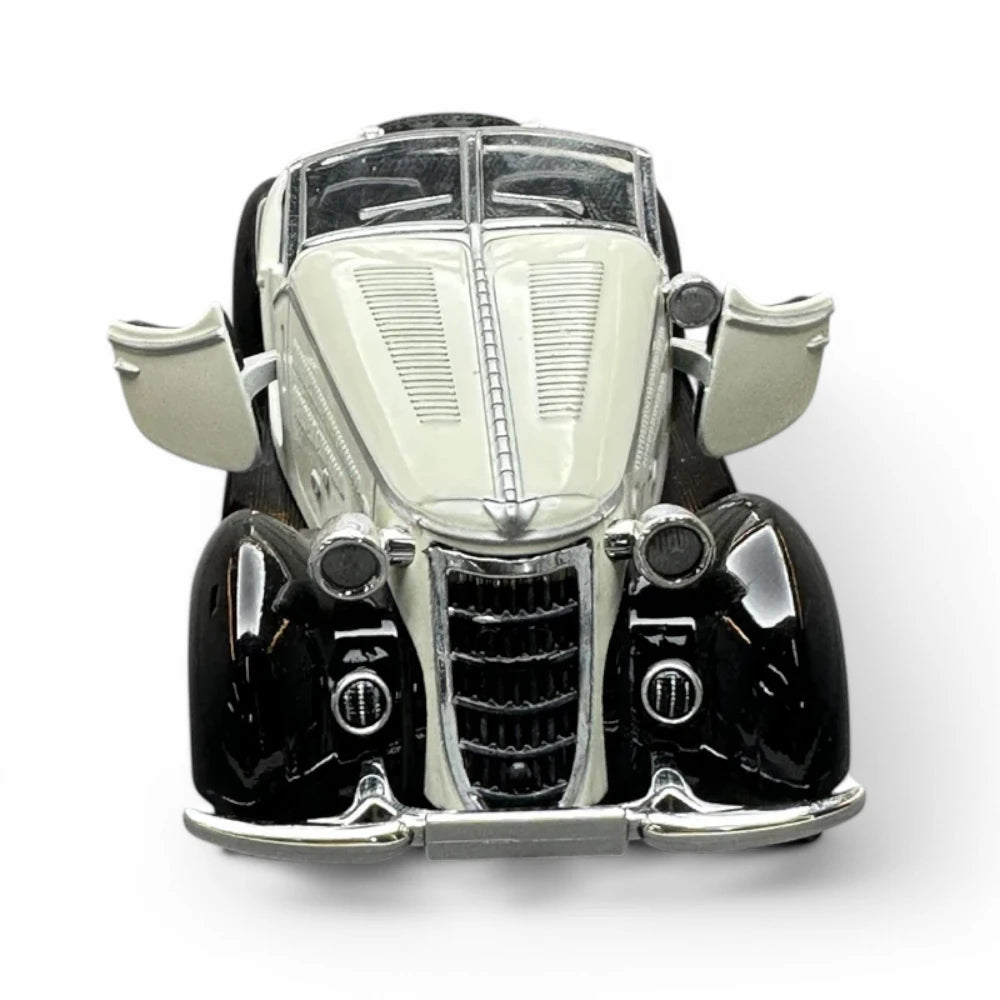 Miniatura Carro Frontal Audi Wanderer W25K Roadster 1936 1:32 em Metal com Portas Abertas - MiniRare