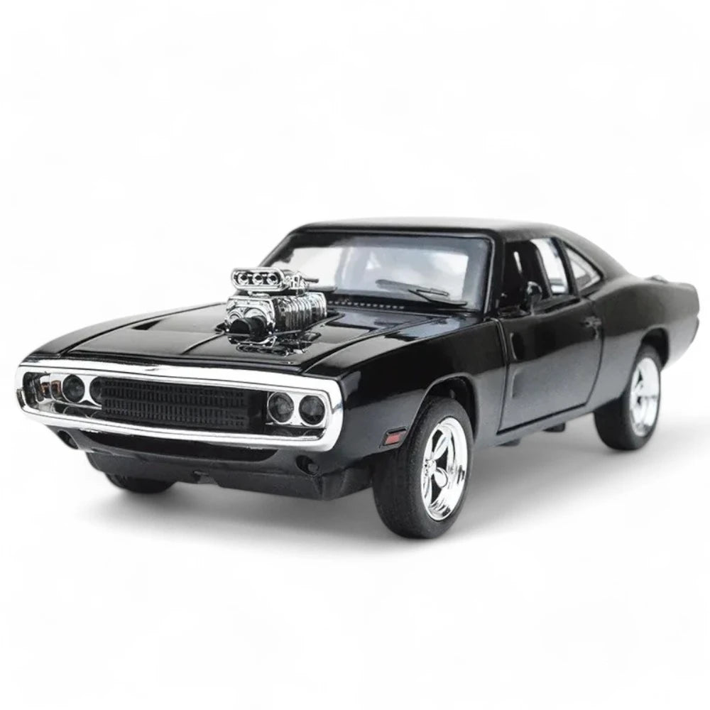 Miniatura Carro Frontal Dodge Charger 1970 1:32 em Metal - MiniRare