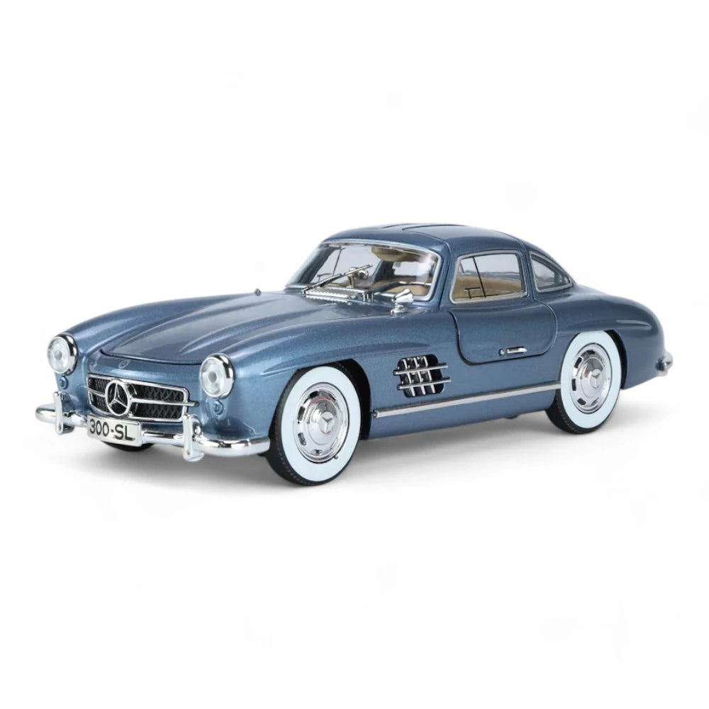 Miniatura Carro Mercedes-Benz 300 SL 1957 1:24 em Metal Azul- MiniRare