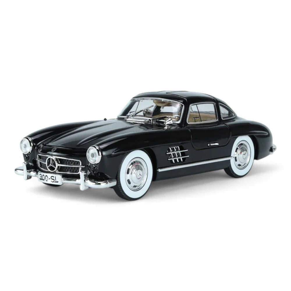 Miniatura Carro Mercedes-Benz 300 SL 1957 1:24 em Metal Preto - MiniRare