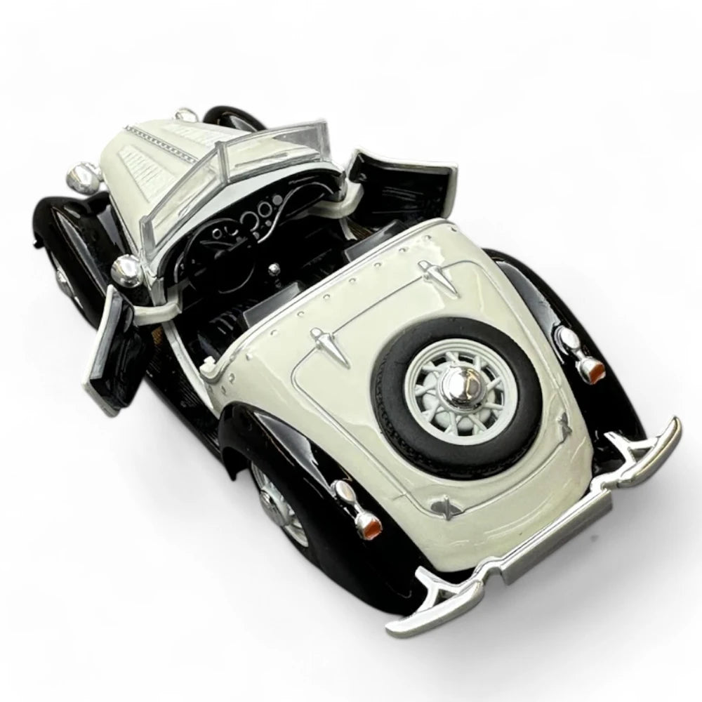 Miniatura Carro Traseira Audi Wanderer W25K Roadster 1936 1:32 em Metal com Portas Abertas - MiniRare