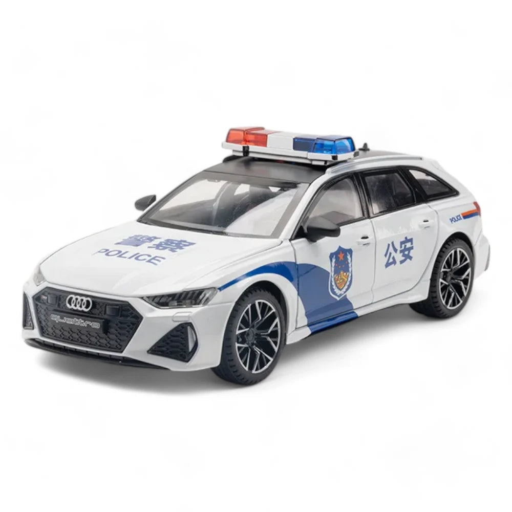 Viatura Audi RS6 Police em escala 1:24