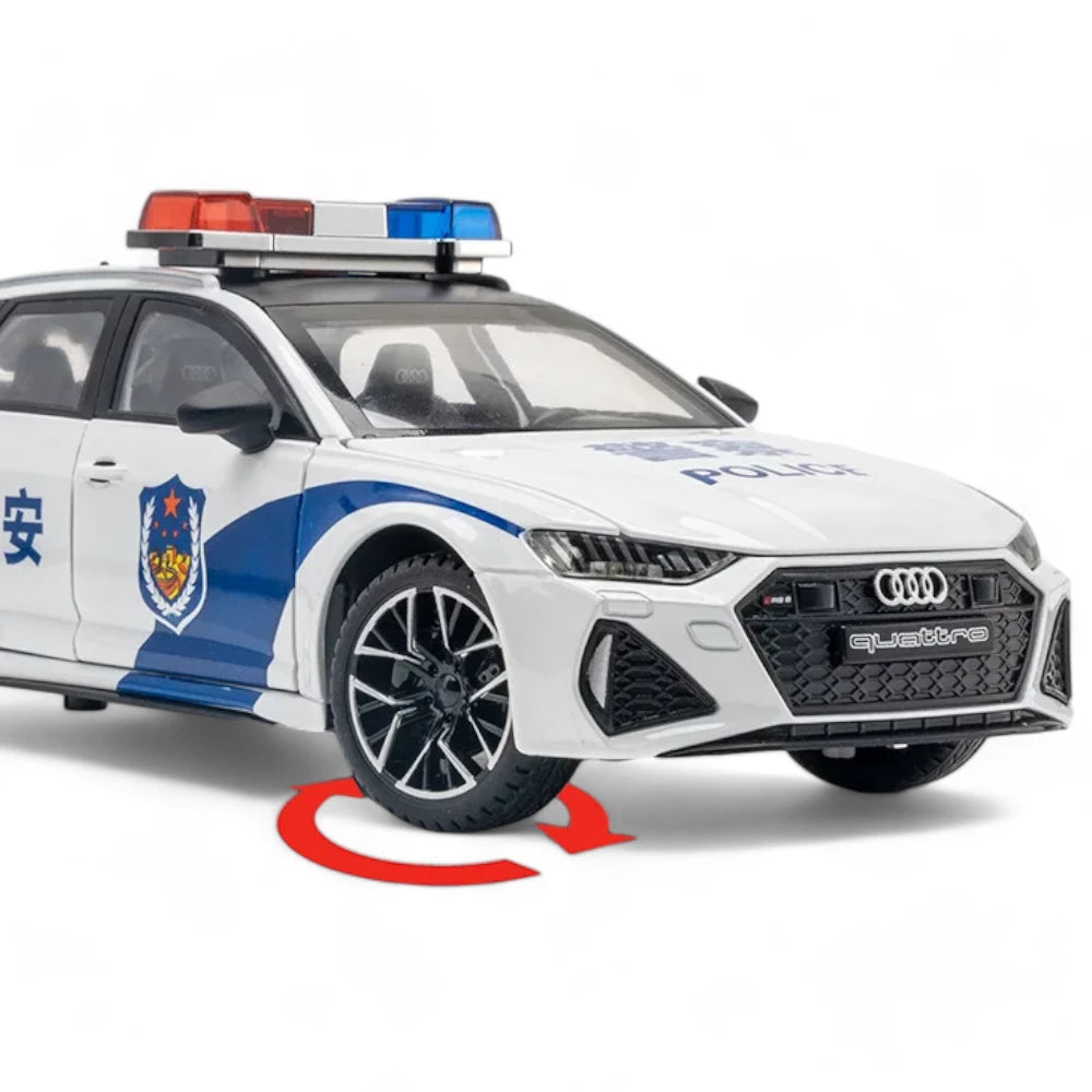 Viatura Audi RS6 Police em escala 1:24