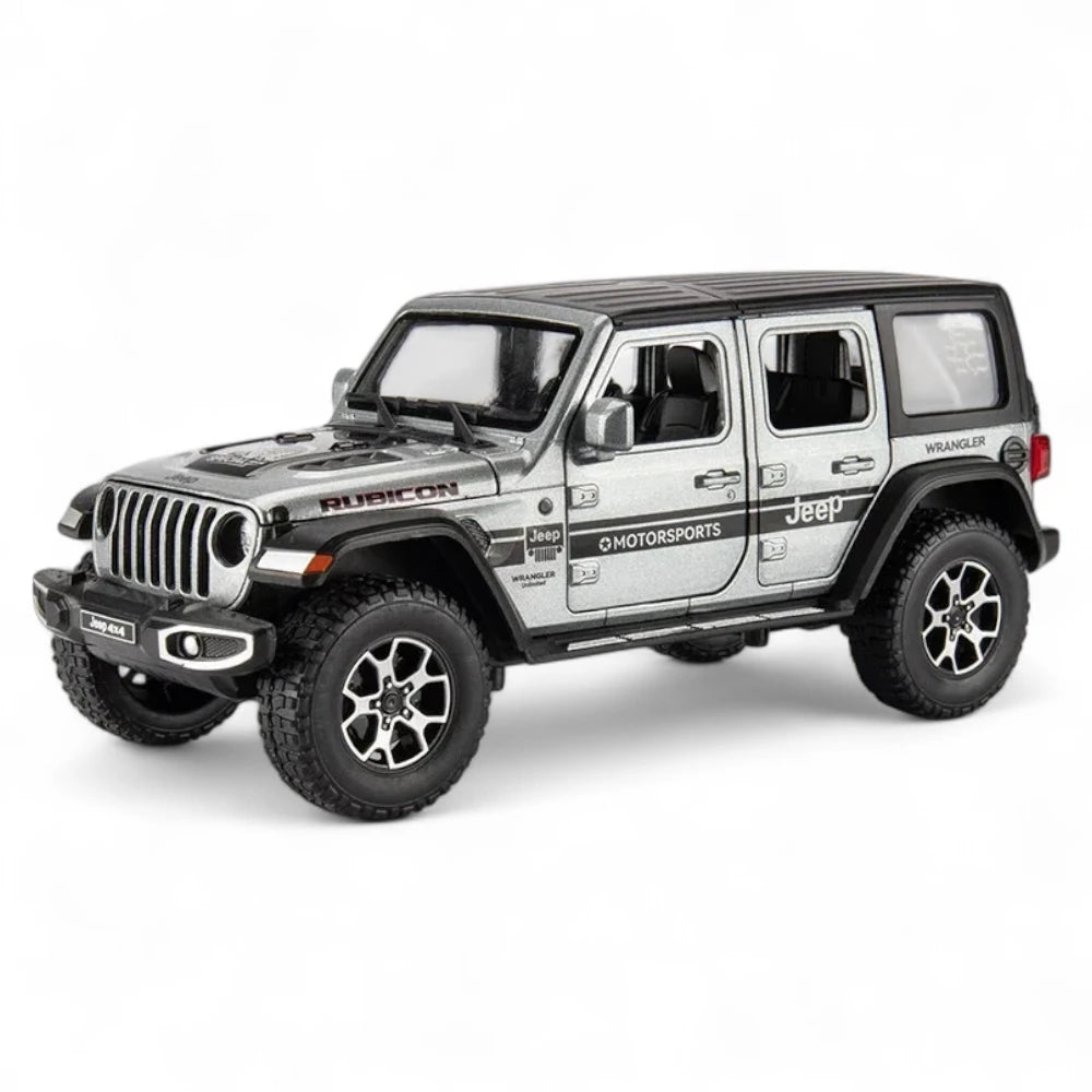 Jeep Wrangler Rubicon 4x4 1:22 em Metal com Luzes e Som