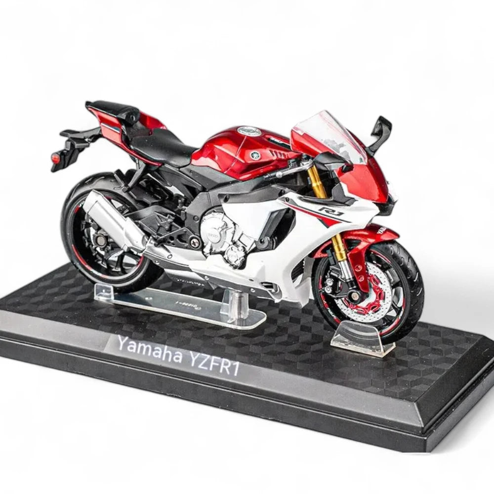 Yamaha YZF-R1 1:12 em Metal com Base