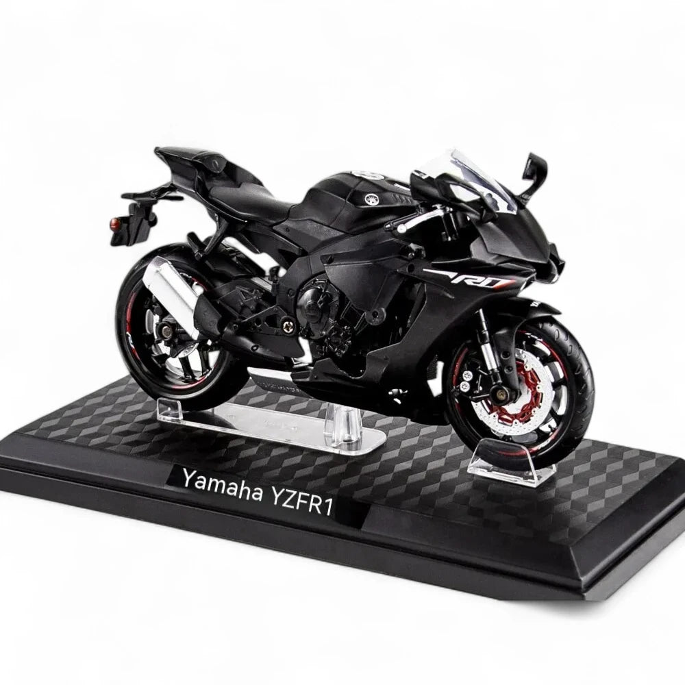 Yamaha YZF-R1 1:12 em Metal com Base