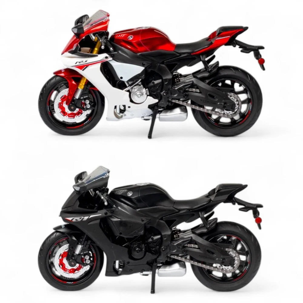 Yamaha YZF-R1 1:12 em Metal com Base