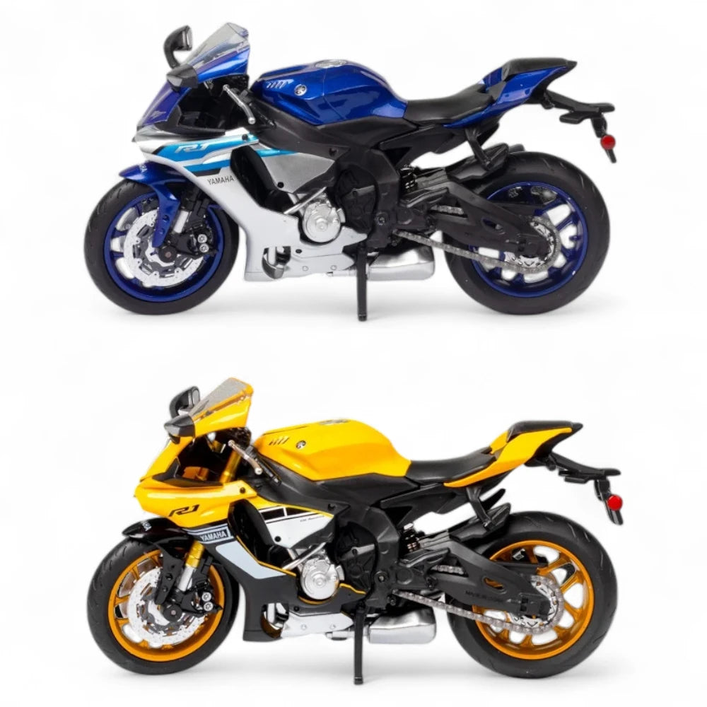 Yamaha YZF-R1 1:12 em Metal com Base
