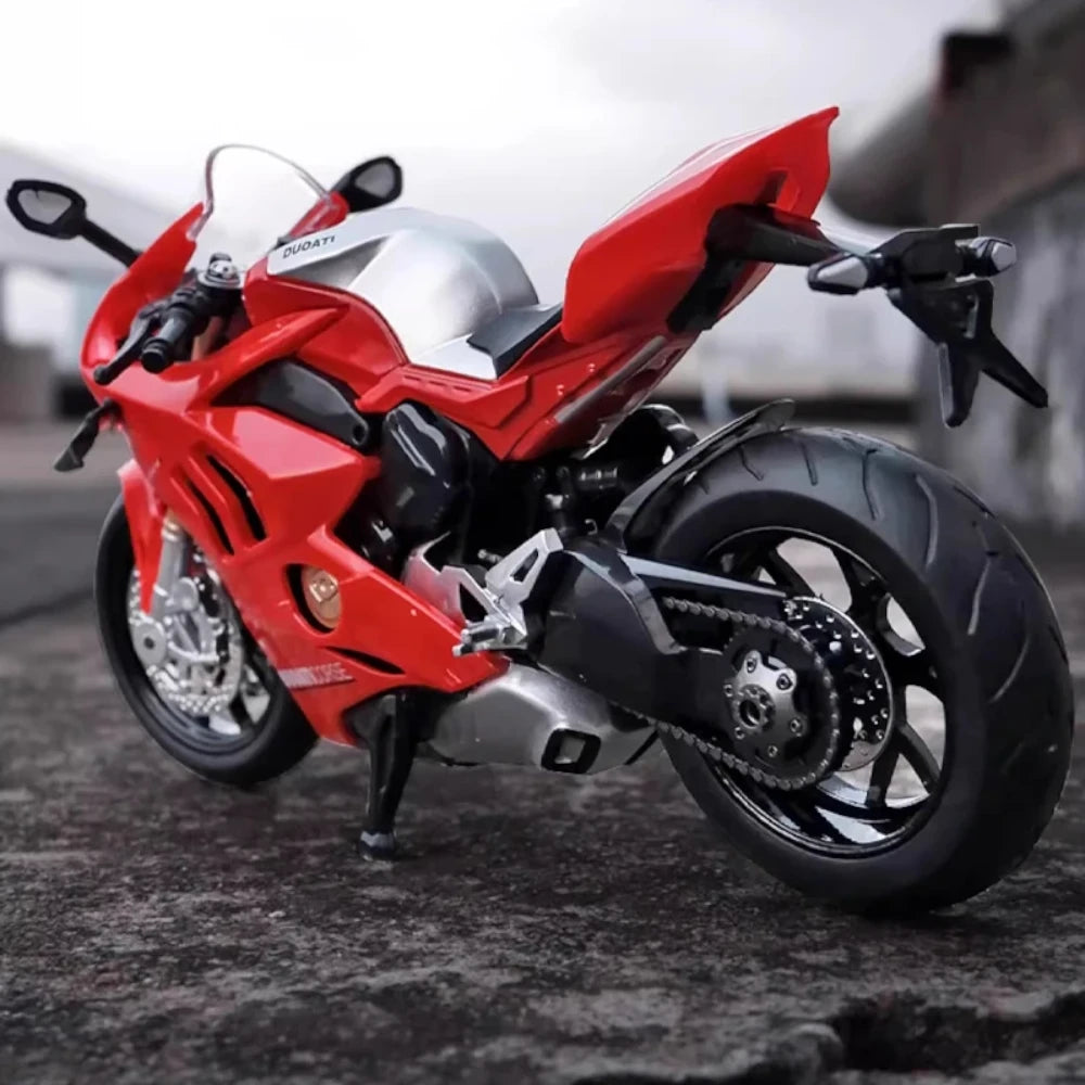 Ducati Panigale V4 S 1:12 em Metal com Luzes e Som