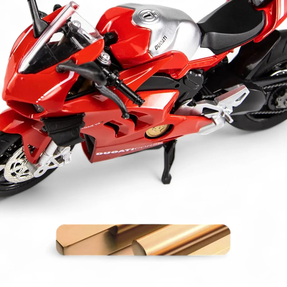 Ducati Panigale V4 S 1:12 em Metal com Luzes e Som