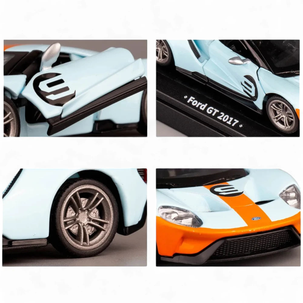 Detalhes Ford GT 2017 Coleção GULF em Escala 1:42
