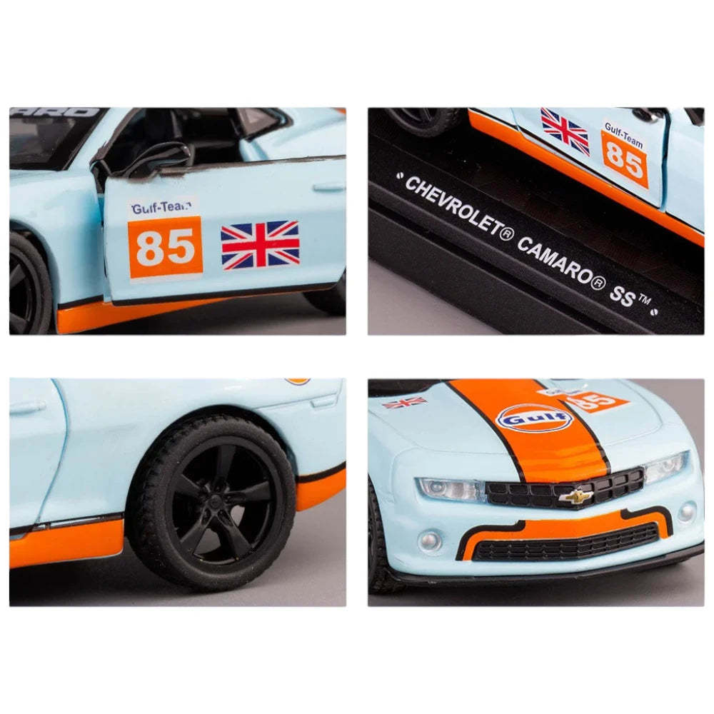 Detalhes Chevrolet Camaro SS Coleção GULF em Escala 1:43