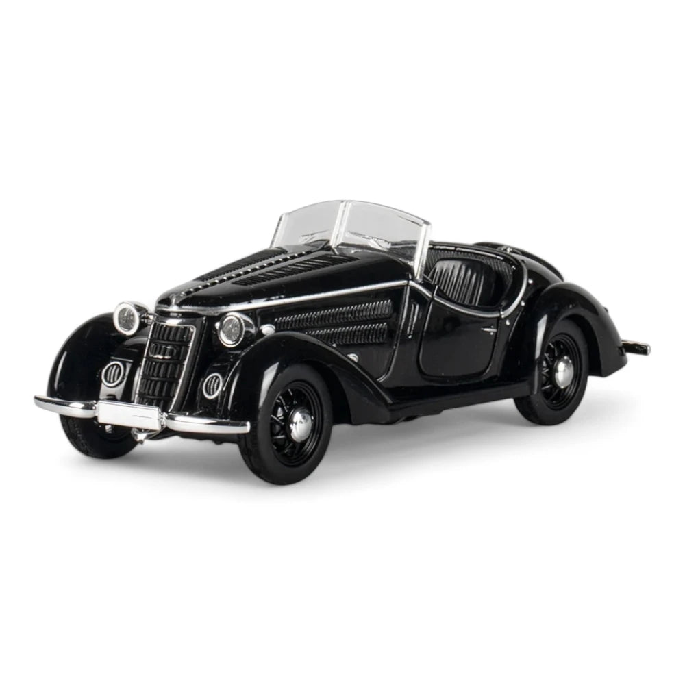 Miniatura Carro Audi Wanderer W25K Roadster 1936 1:32 Preto em Metal - MiniRare