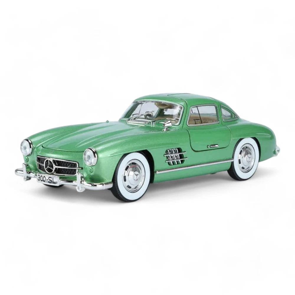 Miniatura Carro Mercedes-Benz 300 SL 1957 1:24 em Metal Verde - MiniRare